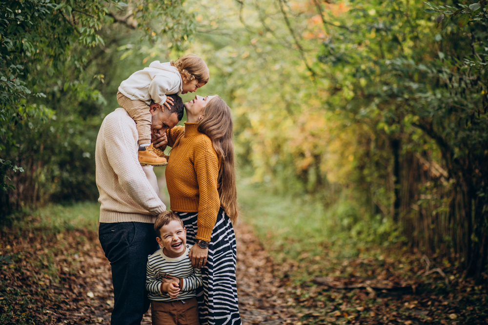 young-family-with-children-autumn-park